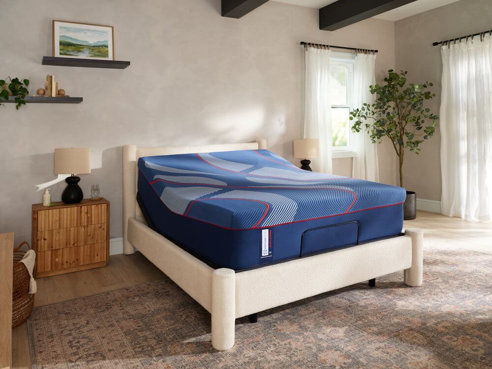 Sealy Hybrid Posturepedic<sup>®</sup> bed in styled bedroom